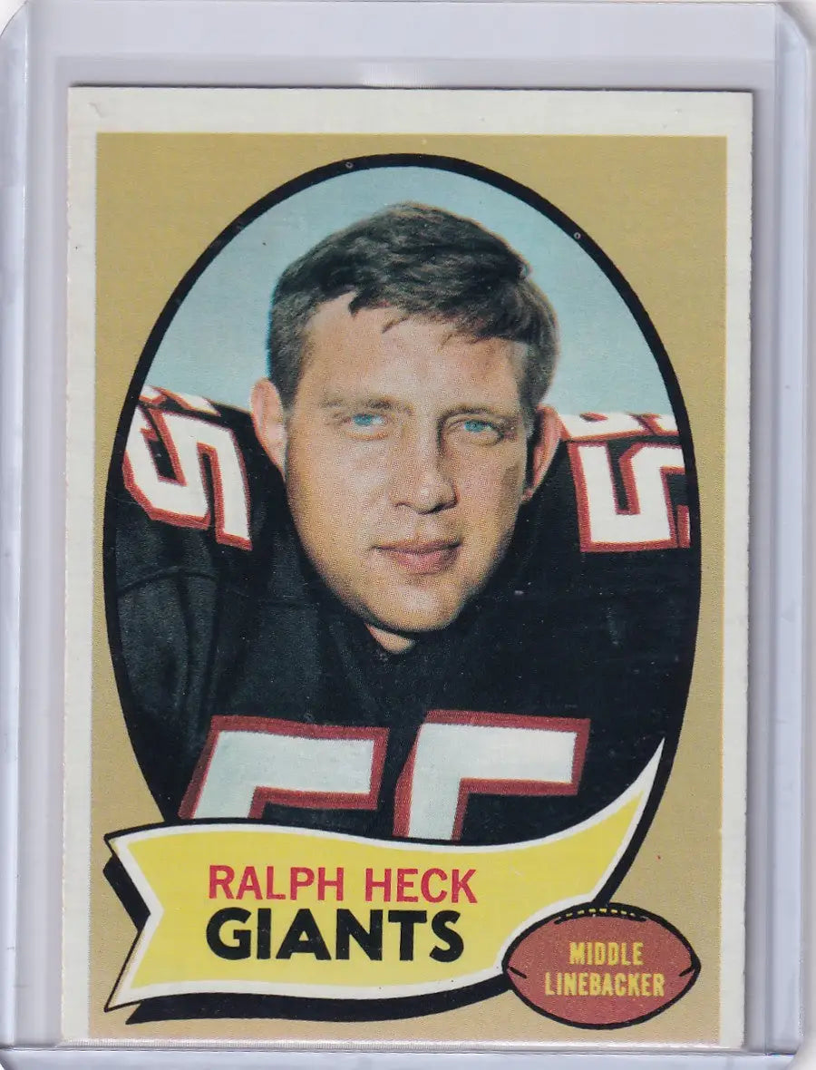 1970 Topps Football #127 Ralph Heck - New York Giants