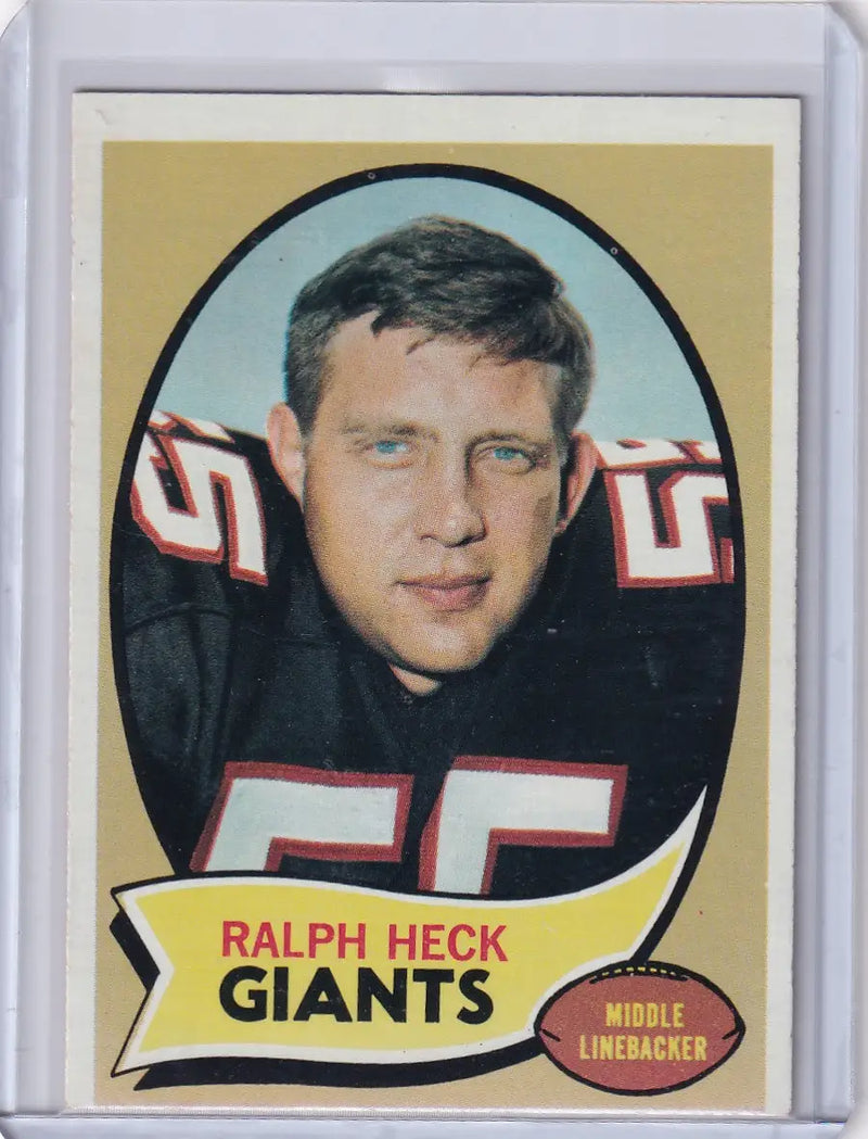1970 Topps Football #127 Ralph Heck - New York Giants
