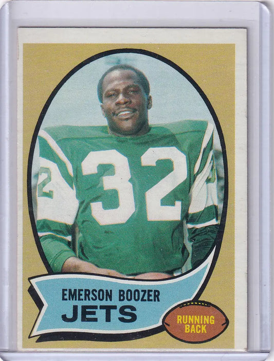 Emerson Boozer 1970 Topps Football card featuring New York Jets player