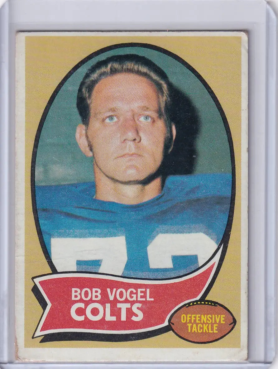 Vintage Topps Football card featuring Bob Vogel of the Baltimore Colts