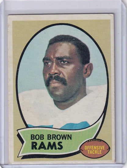 Vintage Topps Football trading card of Bob Brown from the St Louis Rams