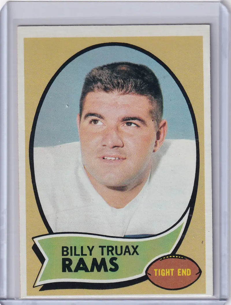 1970 Topps Football #18 Billy Truax - St Louis Rams