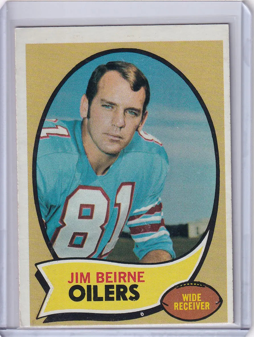 1970 Topps Football #19 Jim Beirne RC - Houston Oilers