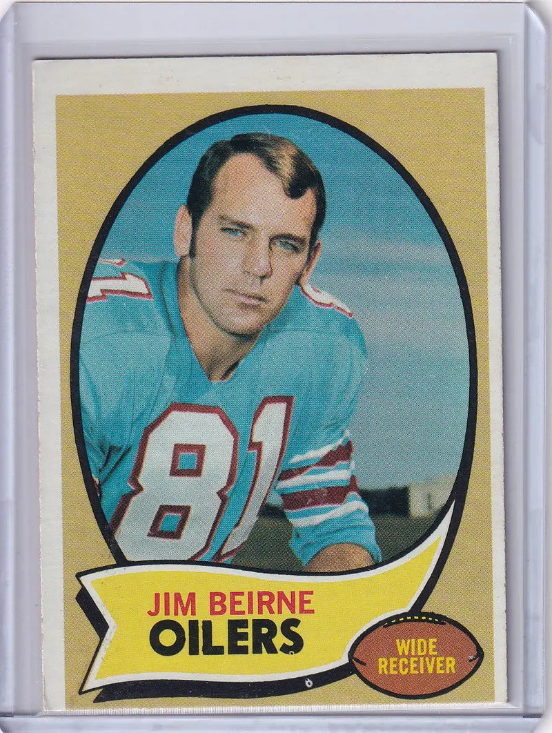 1970 Topps Football #19 Jim Beirne RC - Houston Oilers
