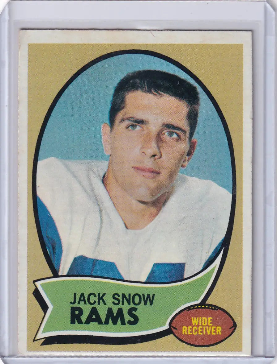 Vintage Topps Football card of Jack Snow, St. Louis Rams wide receiver