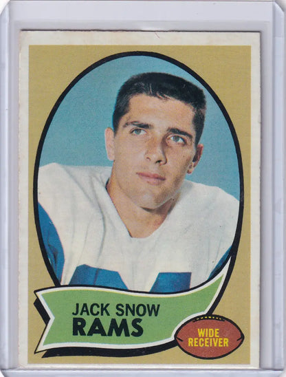 Vintage Topps Football card of Jack Snow, St. Louis Rams wide receiver