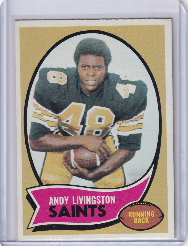 1970 Topps Football #46 Andy Livingston - New Orlean Saints