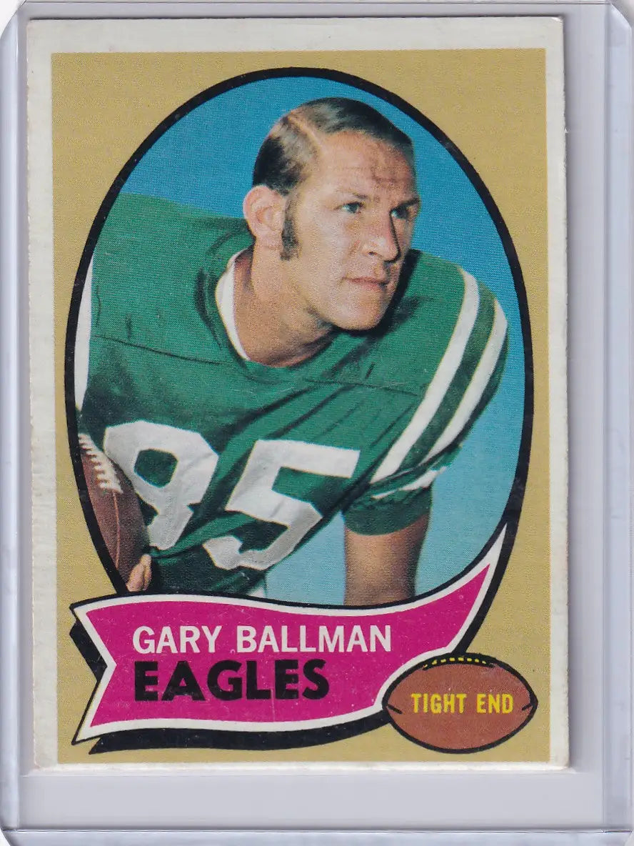 Vintage Topps Football card of Gary Ballman from Philadelphia Eagles jersey number 95