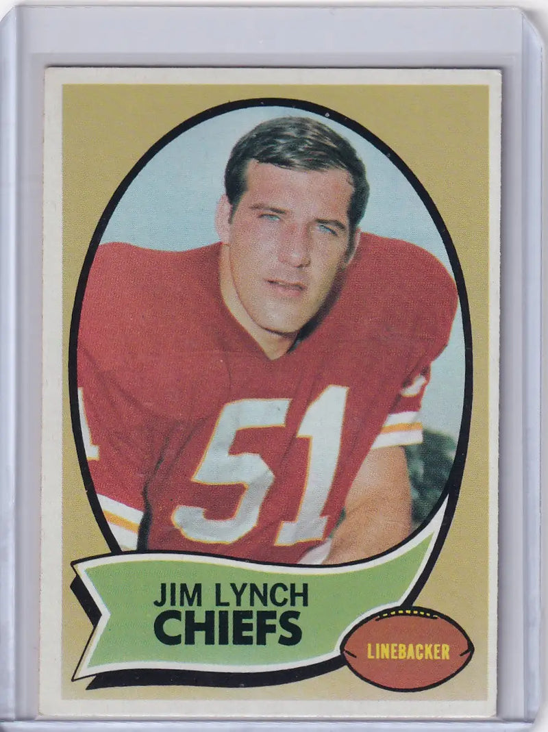 1970 Topps Football #51 Jim Lynch RC - Kansas City Chiefs