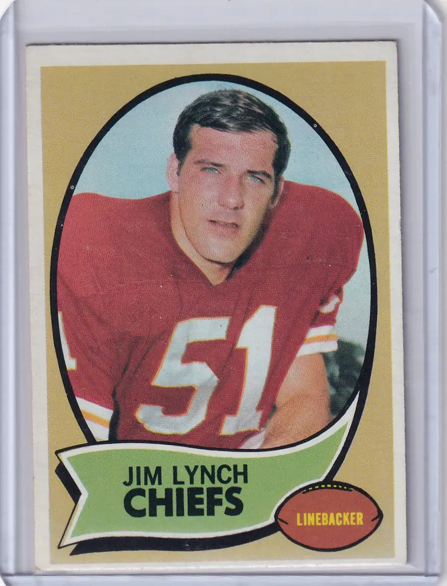 1970 Topps Football #51 Jim Lynch RC - Kansas City Chiefs