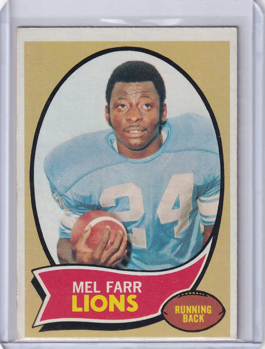 1970 Topps Football #52 Mel Farr RC - Detroit Lions