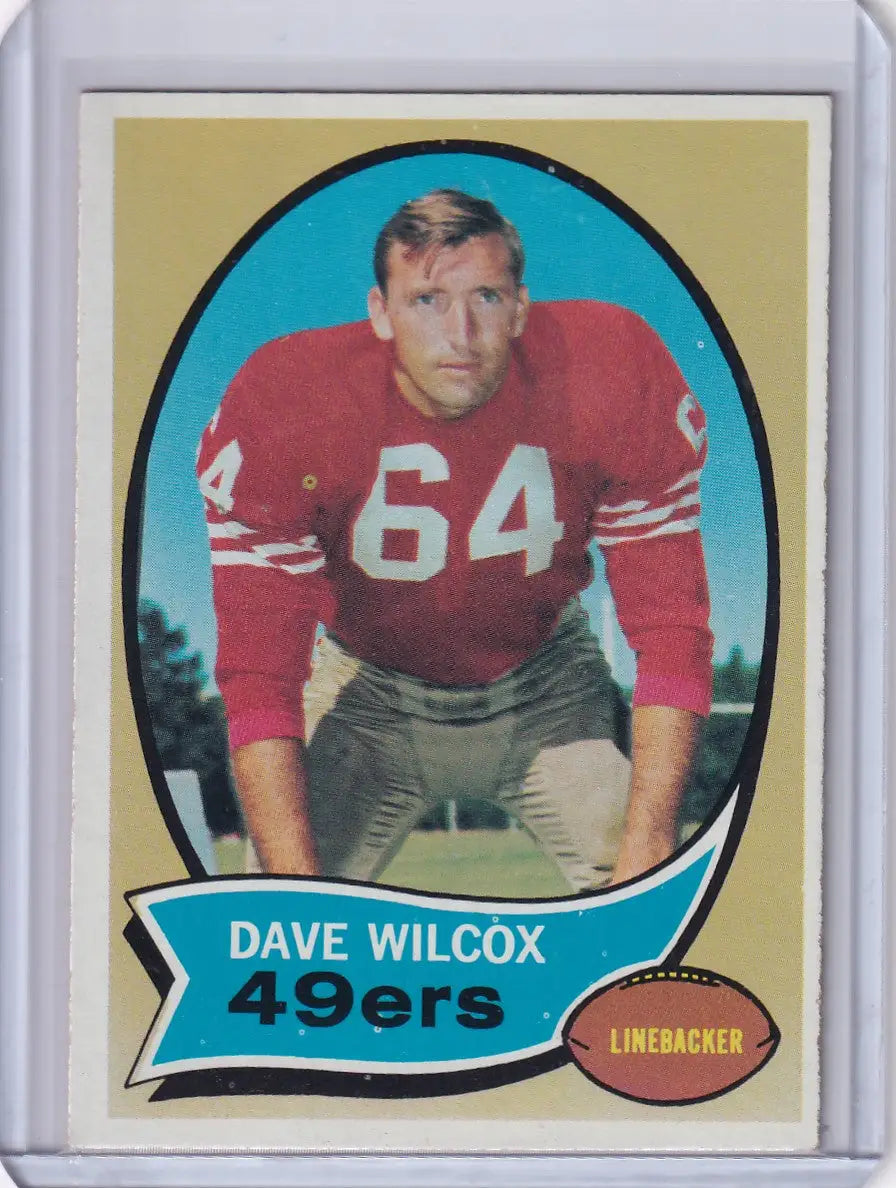 1970 Topps Football #57 Dave Wilcox - San Francisco 49ers - Football Card Single