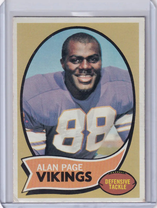 1970 Topps Football #59 Alan Page RC - Minnesota Vikings - Football Card Single