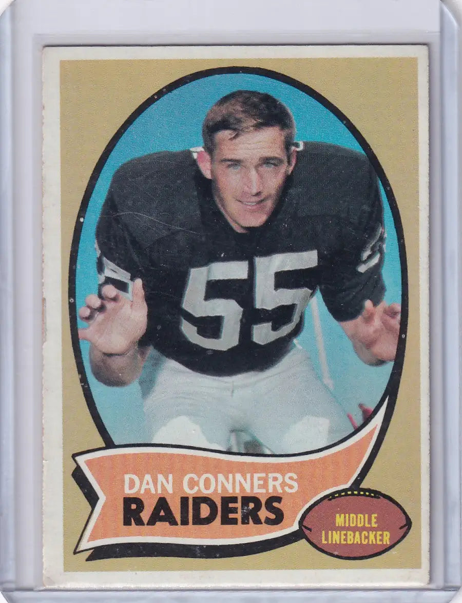 1970 Topps Football #6 Dan Conners RC - Oakland Raiders