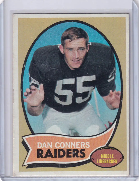 1970 Topps Football #6 Dan Conners RC - Oakland Raiders