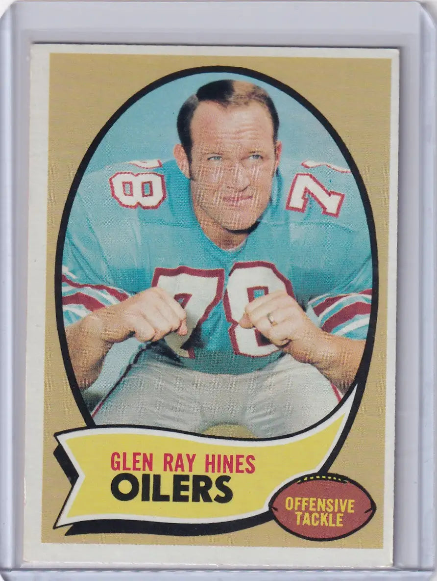 1970 Topps Football #61 Glen Ray Hines RC - Houston Oilers