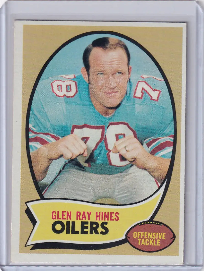 1970 Topps Football #61 Glen Ray Hines RC - Houston Oilers