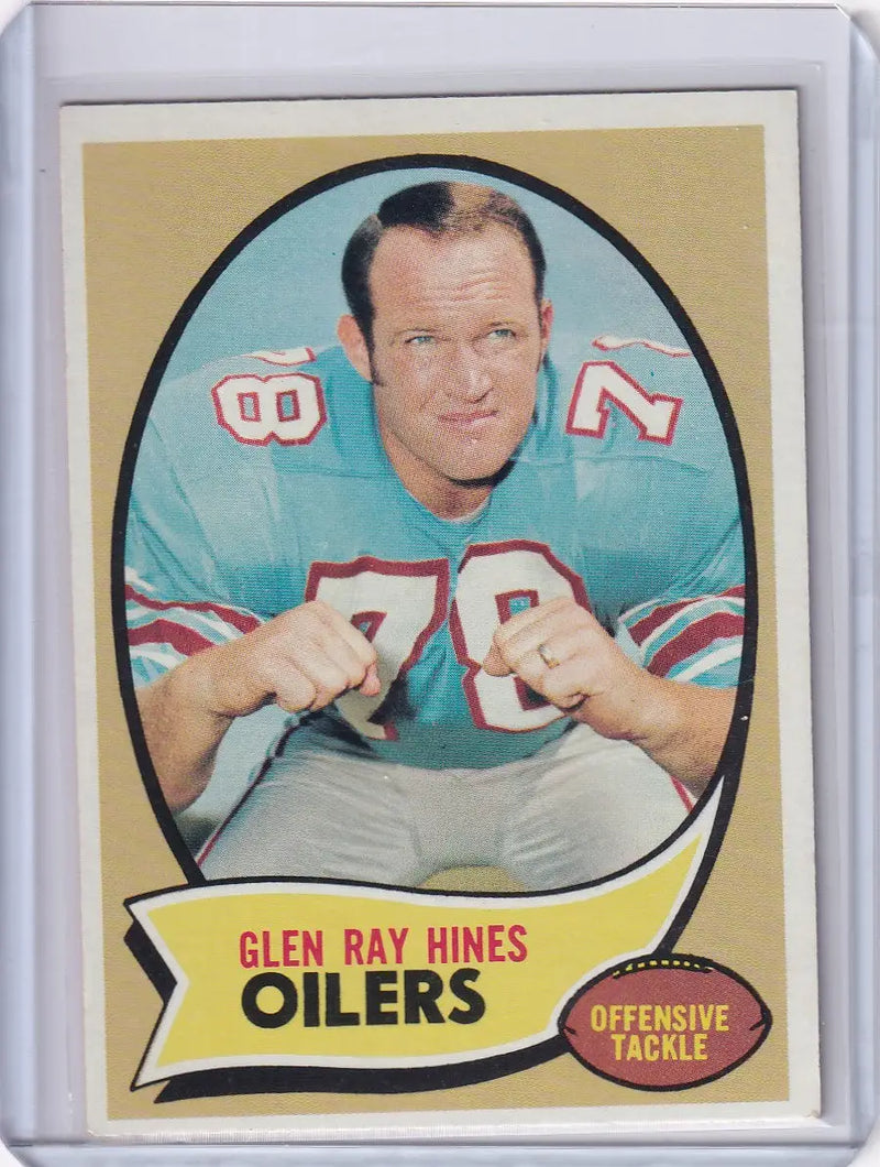 1970 Topps Football #61 Glen Ray Hines RC - Houston Oilers