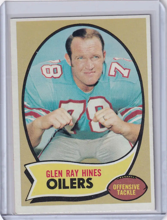 1970 Topps Football #61 Glen Ray Hines RC - Houston Oilers - Football Card Single