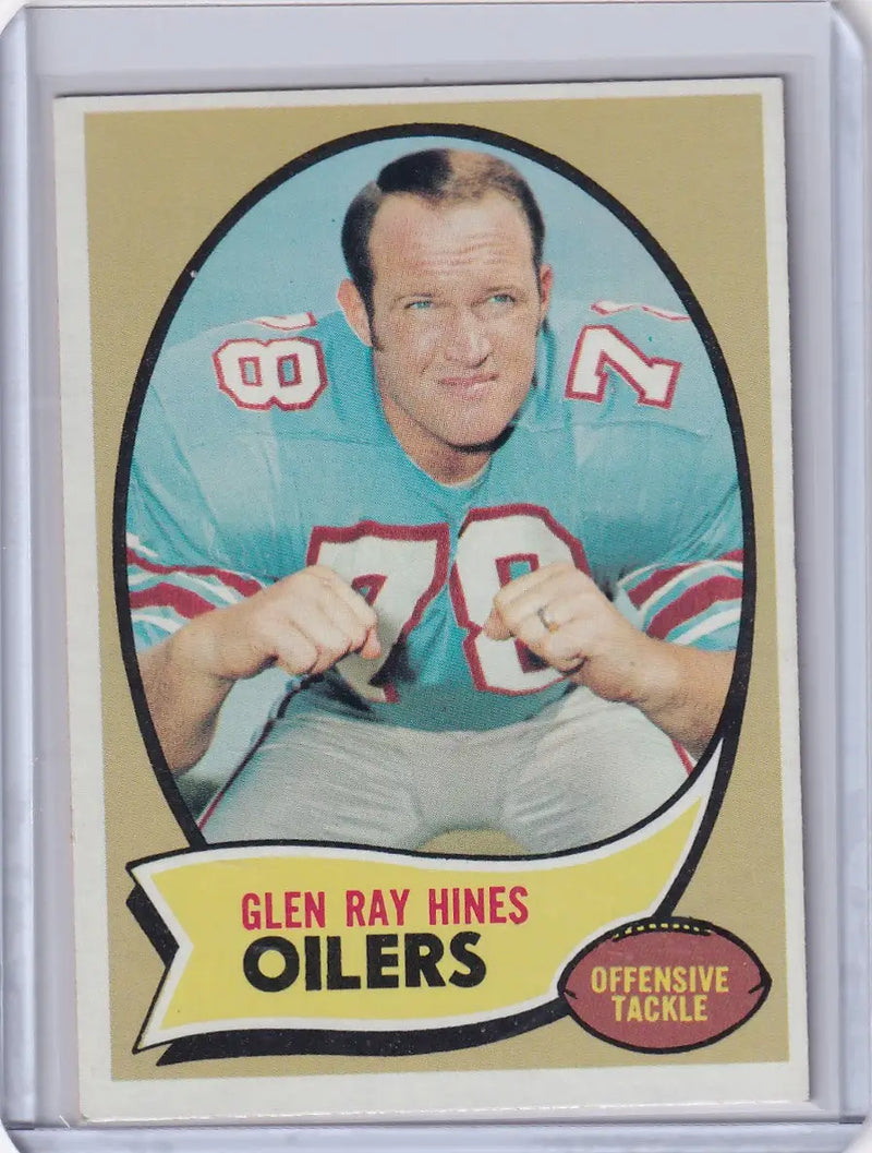 1970 Topps Football #61 Glen Ray Hines RC - Houston Oilers