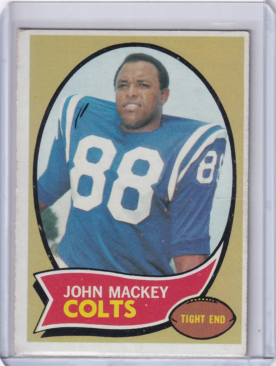 Vintage Topps Football card of John Mackey, Baltimore Colts, jersey number 88