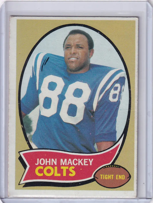 Vintage Topps Football card of John Mackey, Baltimore Colts, jersey number 88