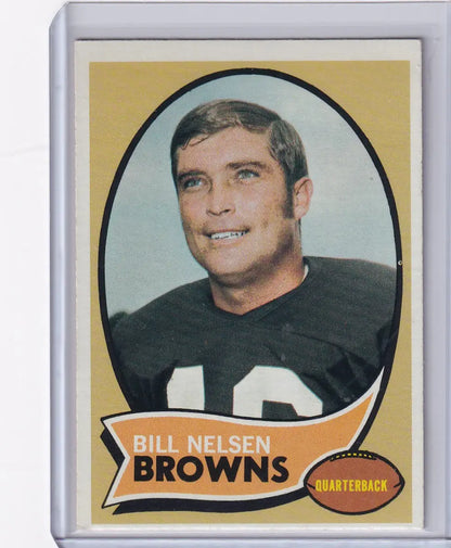 Vintage Topps Football trading card of Bill Nelsen - Cleveland Browns quarterback