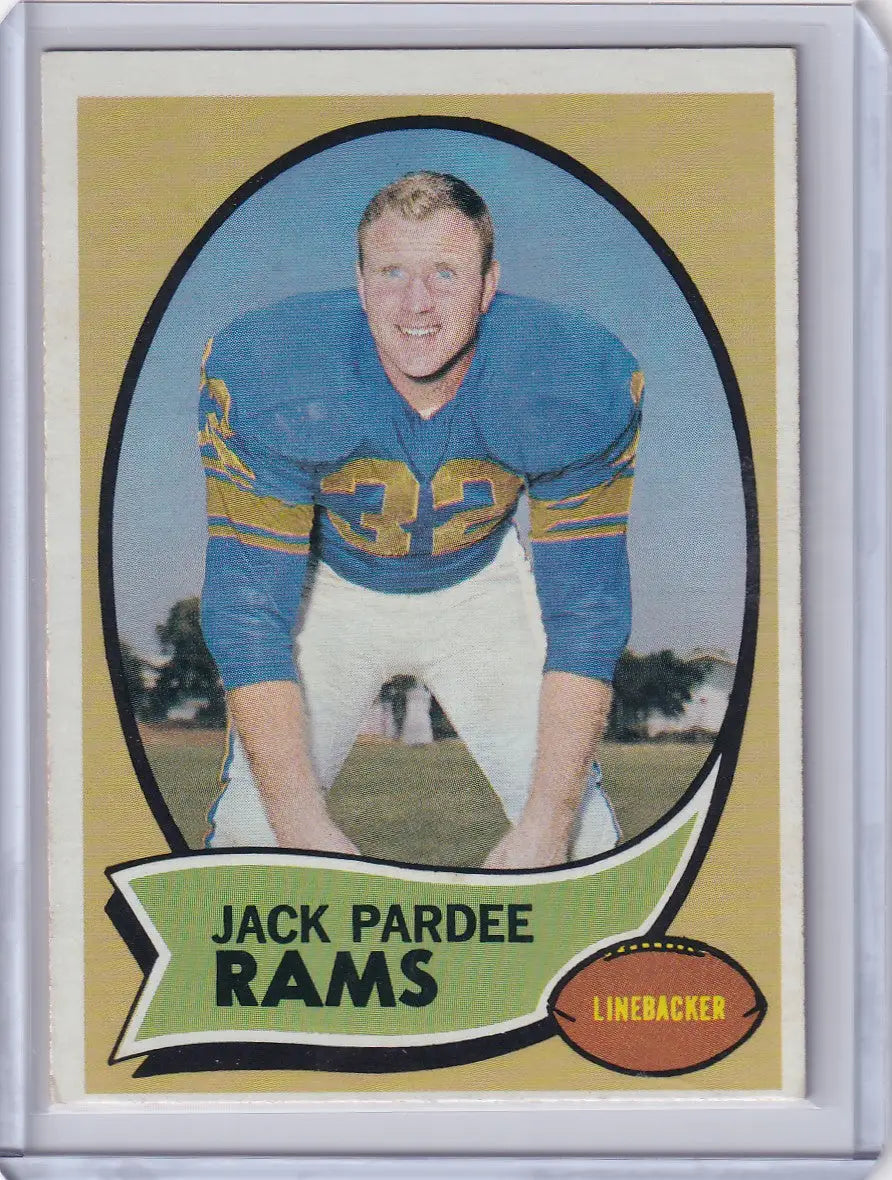 1970 Topps Football #68 Jack Pardee - St Louis Rams