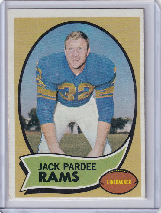 1970 Topps Football #68 Jack Pardee - St Louis Rams