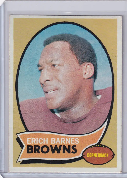 1970 Topps Football #8 Erich Barnes - Cleveland Browns