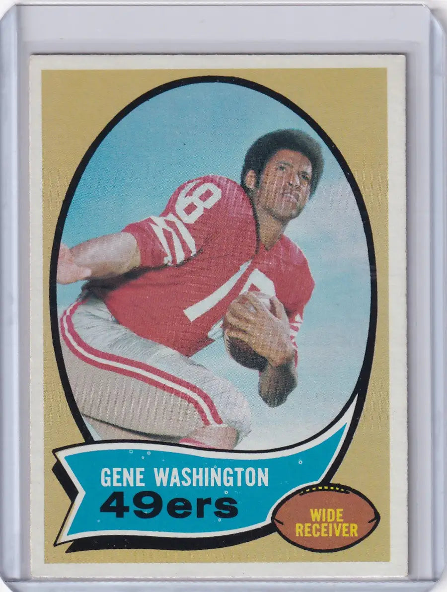 1973 Topps Gene Washington football card featuring San Francisco 49ers collectible
