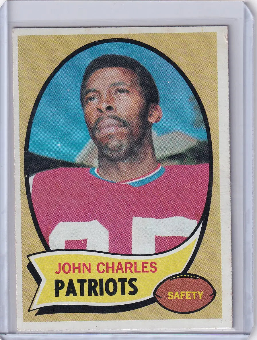 1970 Topps Football #84 John Charles - New England Patriots