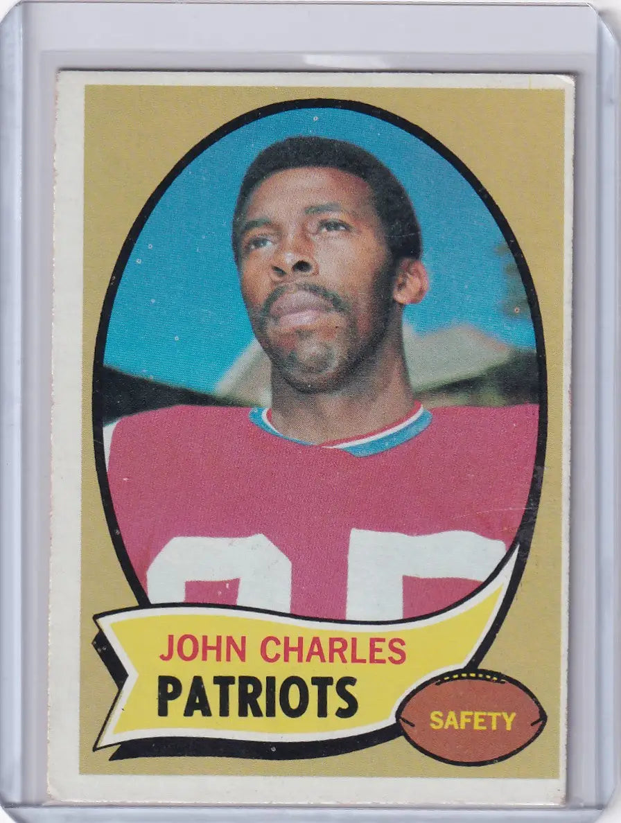 1970 Topps Football #84 John Charles - New England Patriots