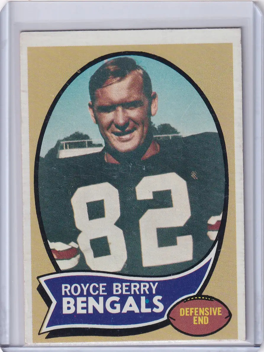 1970 Topps Football #86 Royce Berry RC - Cincinnati Bengals