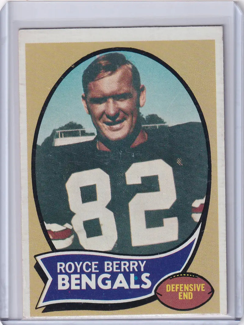 1970 Topps Football #86 Royce Berry RC - Cincinnati Bengals