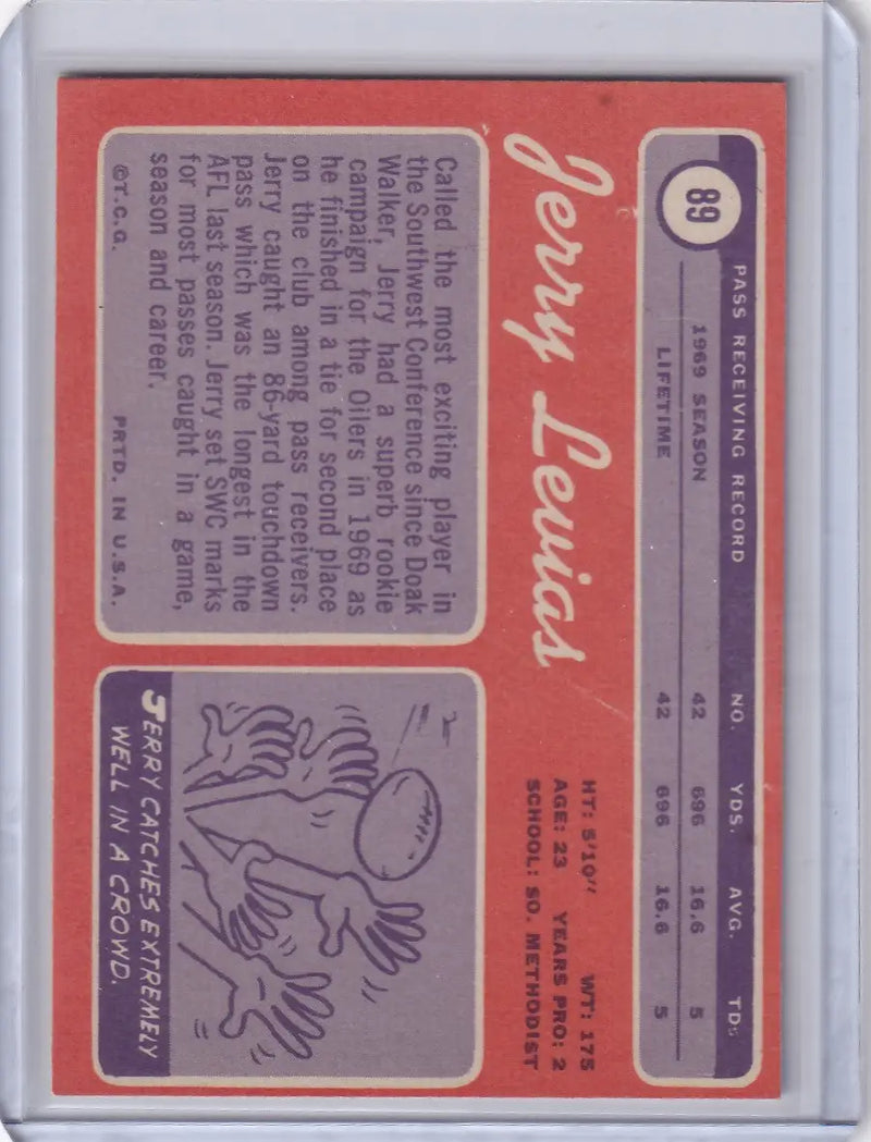 1970 Topps Football #89 Jerry LeVias RC - Houston Oilers
