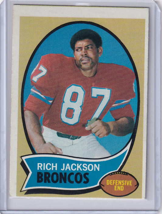 1970 Topps Football #95 Rich Jackson RC - Denver Broncos - Football Card Single