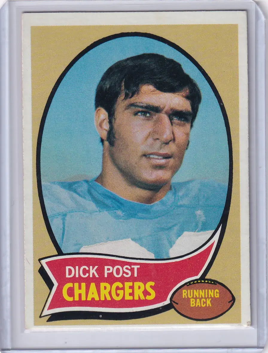 1970 Topps Football #97 Dick Post RC - San Diego Chargers - Football Card Single