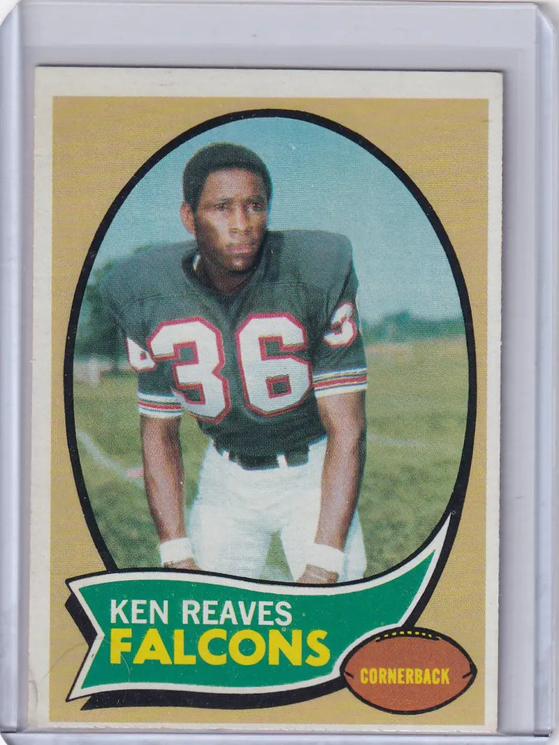 1970 Topps Football #99 Ken Reaves RC - Atlanta Falcons