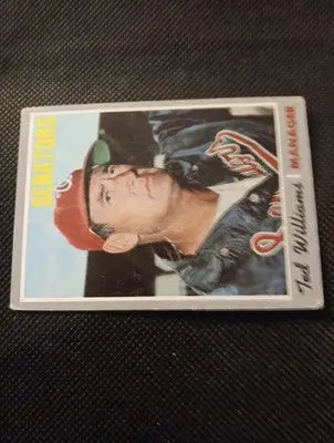 1970 Topps - Ted Williams #211. Mgr. Wash. Senators. surface crease wear. VG+ - Baseball Card Single