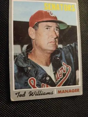 1970 Topps - Ted Williams #211. Mgr. Wash. Senators. surface crease wear. VG+ - Baseball Card Single