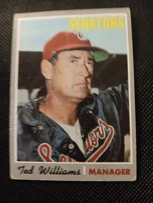 1970 Topps - Ted Williams #211. Mgr. Wash. Senators. surface crease wear. VG+ - Baseball Card Single