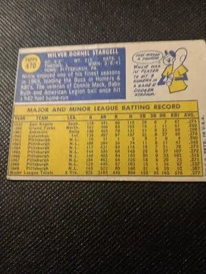 1970 Topps - Willie Stargell #470. Pirates. VG+ - EX - Baseball Card Single