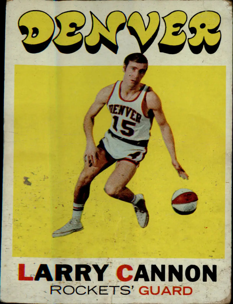 1971-72 Topps #196 Larry Cannon Rookie Rookie - Basketball Card Single