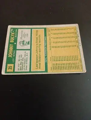 1971-72 Topps - Johnny Bucyk #35. Boston Bruins. lower grade. GD+ - VG. - Hockey Card Single