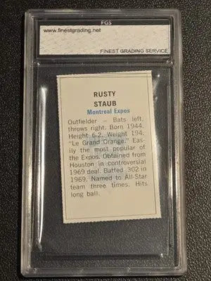 1971 Dell Today’s Team Stamps #NNO Rusty Staub FGS 10 - Baseball Card Single