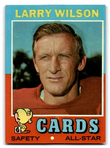 Larry Wilson football card from 1971 Topps with original gloss and good cardinals condition