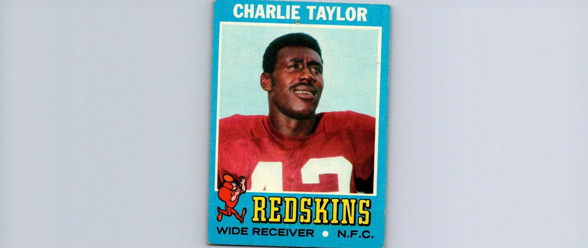 Charley Taylor 1971 Topps #26 trading card showcasing the football star’s iconic career