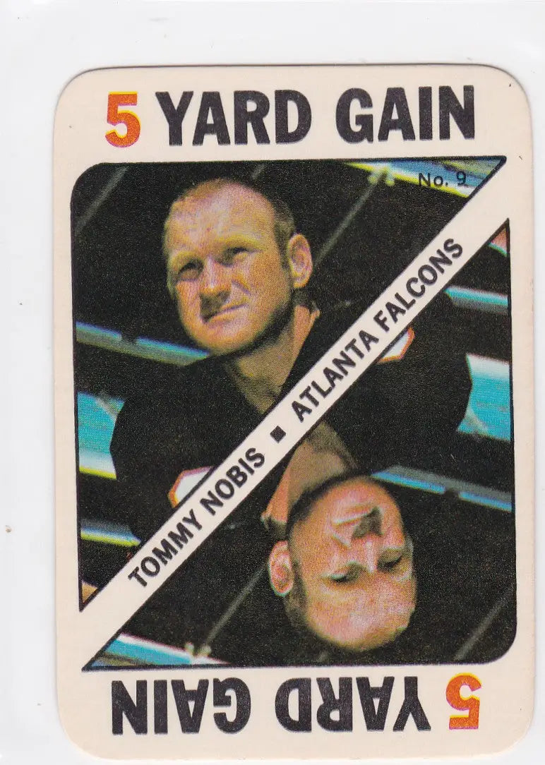 1971 Topps 5 Yard Gain Card #9 Tommy Nobis Atlanta Falcons