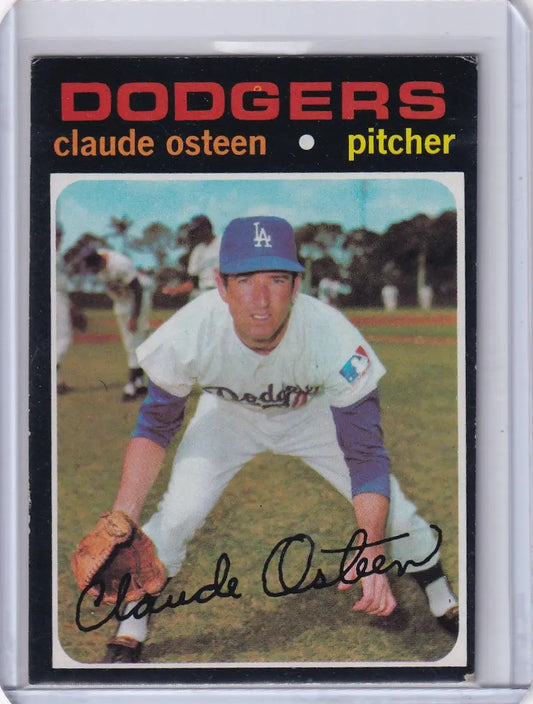 1971 Topps Baseball #10 Claude Osteen - Los Angeles Dodgers - Baseball Card Single